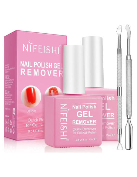 Removedor de Esmalte en Gel NIFEISHI 15ml - Kit 2PCS Removedor de Esmalte en Gel NIFEISHI 15ml - Kit 2PCS