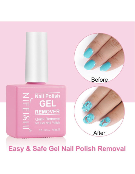Removedor de Esmalte en Gel NIFEISHI 15ml - Kit 2PCS Removedor de Esmalte en Gel NIFEISHI 15ml - Kit 2PCS