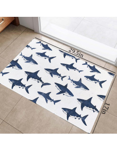 Felpudo Antideslizante Zeleda Shark 74.9x43.2 cm Decorativo 2