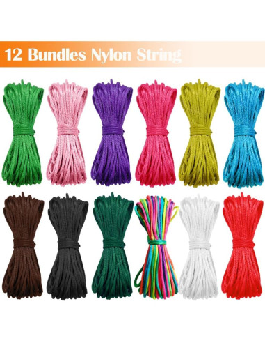 Cuerda de Nylon Rattail 2mm Ewparts 120 Metros 12 Colores