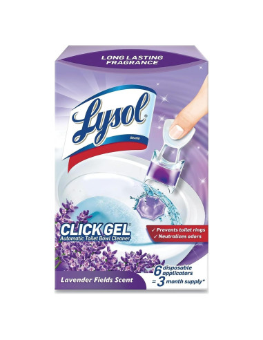 Lysol Gel Limpiador Automático de Inodoro Lavanda 6 Aplicadores