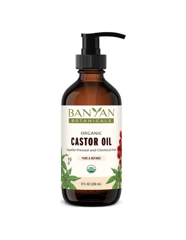 Aceite de Ricino Orgánico Banyan Botanicals 236.6 ml - Puro y Refinado