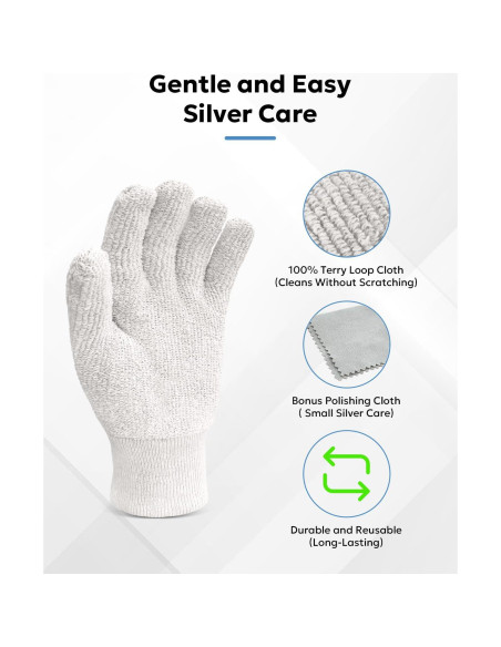 Guantes de Pulido de Plata Evridwear - 2 Pares S/M Guantes de Pulido de Plata Evridwear - 2 Pares S/M