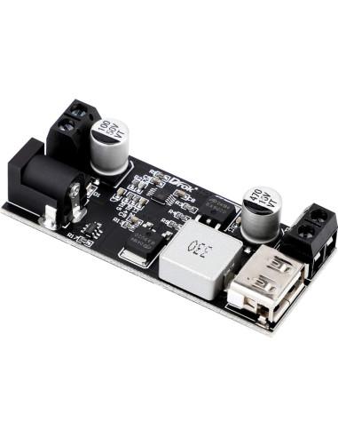 Convertidor Buck DROK 12V a 5V USB 6A Carga Rápida