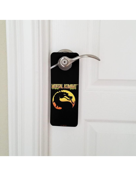 Cartel Colgante para Perilla de Puerta Mortal Kombat 24x8.9cm Cartel Colgante para Perilla de Puerta Mortal Kombat 24x8.9cm