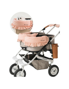 Cubierta de Carrito para Mascotas Harryspet Rosa Coral