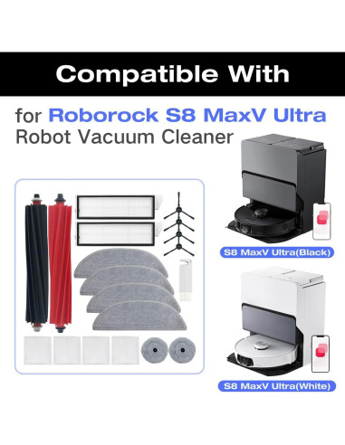 Kit de Accesorios 19 PCS para Aspiradora Roborock S8 Max/MaxV Ultra