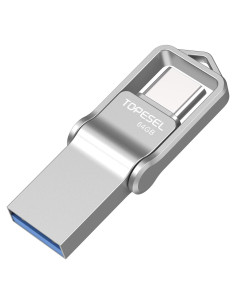 TOPESEL 64GB Unidad Flash USB C y USB A 3.0 Impermeable