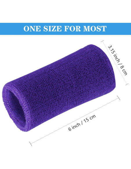 Banda de Sudor para Muñeca IMAGERIO 15 cm - Paquete de 4 Violeta Banda de Sudor para Muñeca IMAGERIO 15 cm - Paquete de 4 Violeta