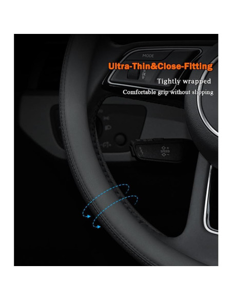 Funda de Volante SZYUCHEN para Lexus 14.5-15" Cuero Negro Funda de Volante SZYUCHEN para Lexus 14.5-15" Cuero Negro
