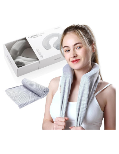 Enfriador de Cuello Samply con Paquete de Hielo - Gris Claro