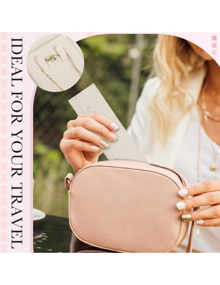6 Fundas de Collar de Microfibra Remuuly para Viaje - Organizador de Joyería 6 Fundas de Collar de Microfibra Remuuly para Viaje - Organizador de Joyería