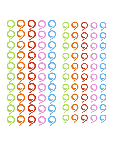 100 Marcadores de Puntos de Ganchillo HFZRZFH - Plástico Multicolor