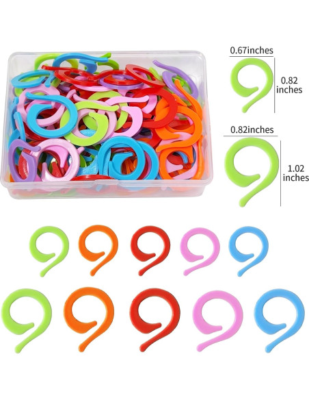 100 Marcadores de Puntos de Ganchillo HFZRZFH - Plástico Multicolor 100 Marcadores de Puntos de Ganchillo HFZRZFH - Plástico Multicolor