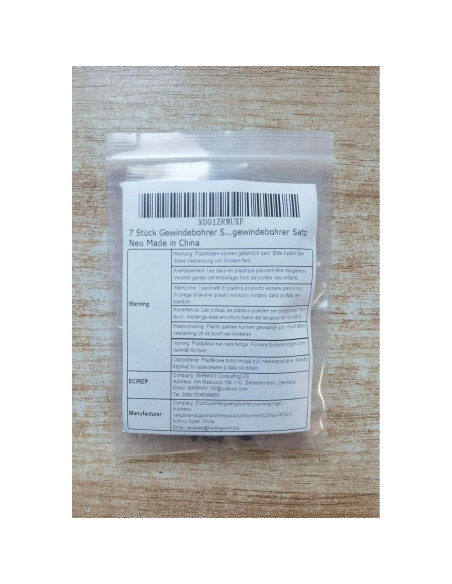 Juego de Machos de Rosca Métricos Fixinus 7 Piezas M3 a M12 Juego de Machos de Rosca Métricos Fixinus 7 Piezas M3 a M12