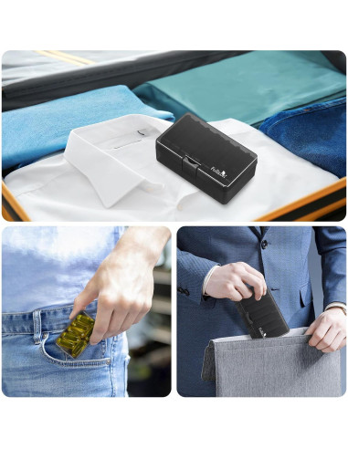 Estuche Organizador de Pastillas Fullicon Negro 7 Días