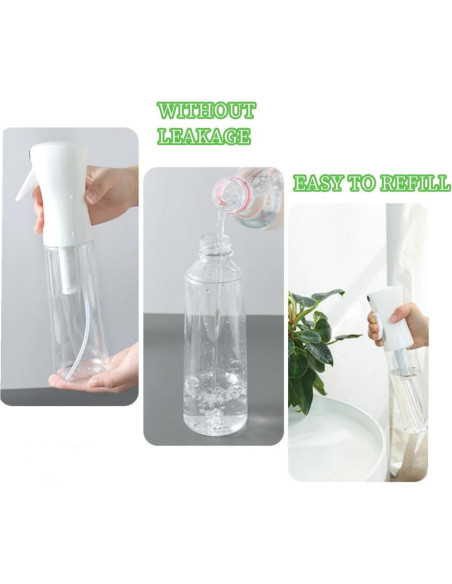 Botella Spray Continuo Brvcdh 300ml - Rocío Fino, 2 Piezas Botella Spray Continuo Brvcdh 300ml - Rocío Fino, 2 Piezas