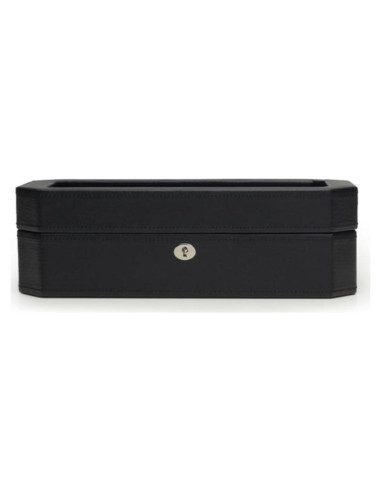 Caja para Relojes WOLF Windsor 5 Piezas Cuero Vegano Negro/Púrpura