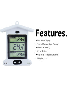 Termómetro Digital Impermeable Brannan 12/432 - Máximo Mínimo 2