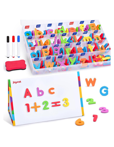 Kit de Letras Magnéticas JoyCat 248 Piezas con Pizarra 3D Kit de Letras Magnéticas JoyCat 248 Piezas con Pizarra 3D