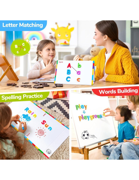 Kit de Letras Magnéticas JoyCat 248 Piezas con Pizarra 3D Kit de Letras Magnéticas JoyCat 248 Piezas con Pizarra 3D