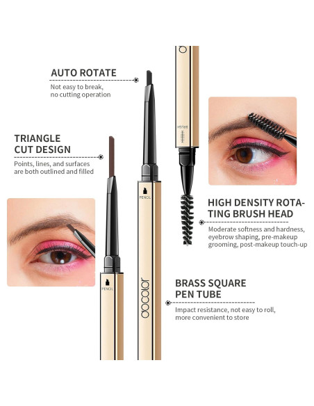 Lápiz Micro para Cejas Docolor 2 Piezas - Definidor a Prueba de Agua Lápiz Micro para Cejas Docolor 2 Piezas - Definidor a Prueba de Agua