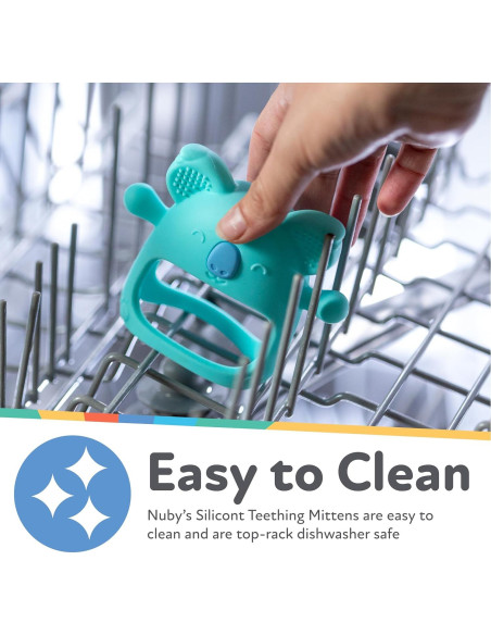Mitón de Dentición Silicona Nuby Oso Azul 3+ Meses Mitón de Dentición Silicona Nuby Oso Azul 3+ Meses