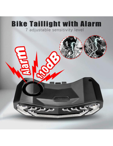 Luz Inteligente para Bicicleta WSDCAM KS-SF31, 5 Funciones