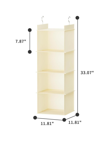 Organizador Colgante de Closet YOUDENOVA 4 Niveles Beige Organizador Colgante de Closet YOUDENOVA 4 Niveles Beige