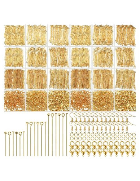 Kit de Suministros para Hacer Joyas HyDren 2600 Piezas Oro Kit de Suministros para Hacer Joyas HyDren 2600 Piezas Oro