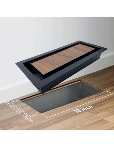 Cubierta de Ventilación de Piso MAZENHARD 11.5x5.5" Negro Cubierta de Ventilación de Piso MAZENHARD 11.5x5.5" Negro