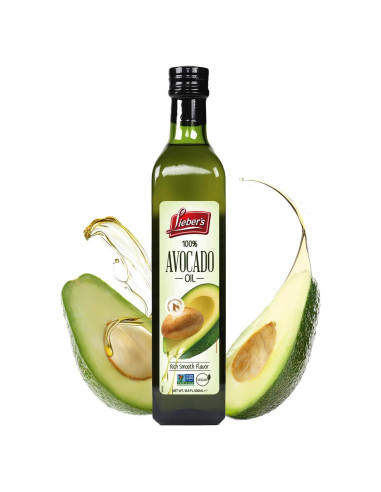Aceite de Aguacate Lieber's 500 ml - 100% Puro, Vegano y Kosher