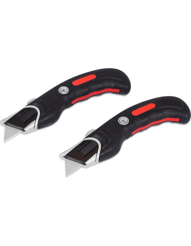Juego de Cuchillos Utilitarios Ergonómicos Mejor de Internet - 2 Cuchillos y 3 Cuchillas Extra
