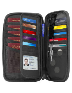 Portafolios RFID P Travel Design para Pasaporte Familiar Azul 2