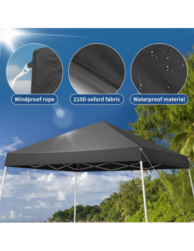 Toldo Plegable Gazebos Canopy 3x3m con Bolsa de Transporte