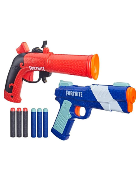 Paquete Doble Nerf Fortnite Hasbro con 2 Blasters y 6 Dardos Paquete Doble Nerf Fortnite Hasbro con 2 Blasters y 6 Dardos