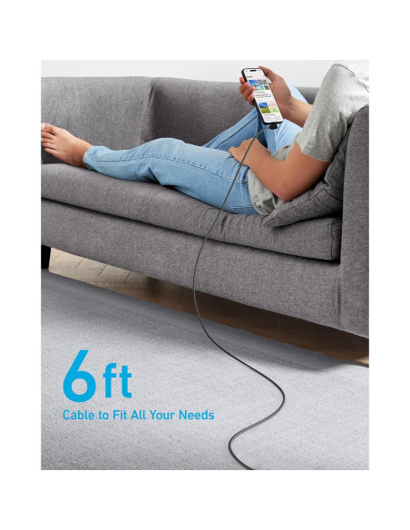Cable USB-C a USB-C Anker 240W 1.83m Trenzado 90 (2Pack) Cable USB-C a USB-C Anker 240W 1.83m Trenzado 90 (2Pack)