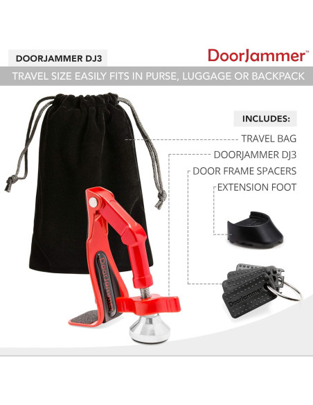 Cerradura Portátil DoorJammer DJ3 para Seguridad en Puertas Cerradura Portátil DoorJammer DJ3 para Seguridad en Puertas