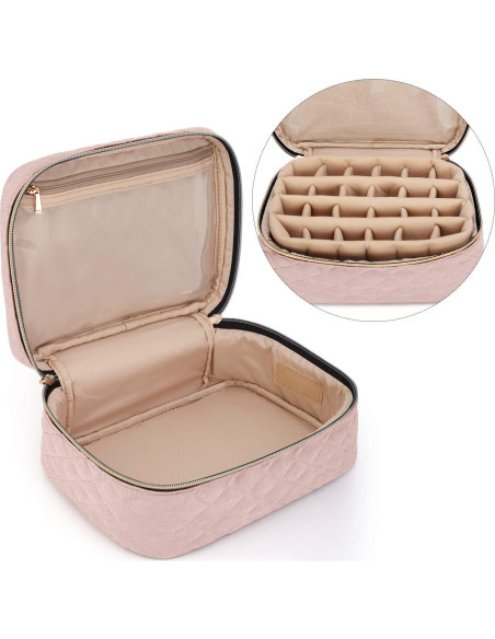 Bolsa de Transporte para Esmalte de Uñas YARWO Rosa 24 Botellas Bolsa de Transporte para Esmalte de Uñas YARWO Rosa 24 Botellas