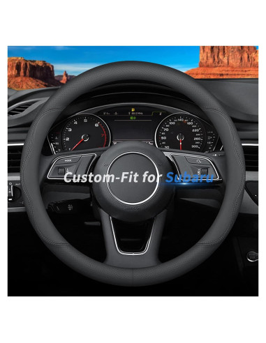Cubierta de Volante de Cuero Deer Route para Subaru - Antideslizante
