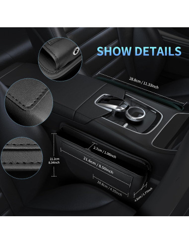 Organizador de Relleno de Espacio para Asientos de Coche LL-OHBIJ - Negro
