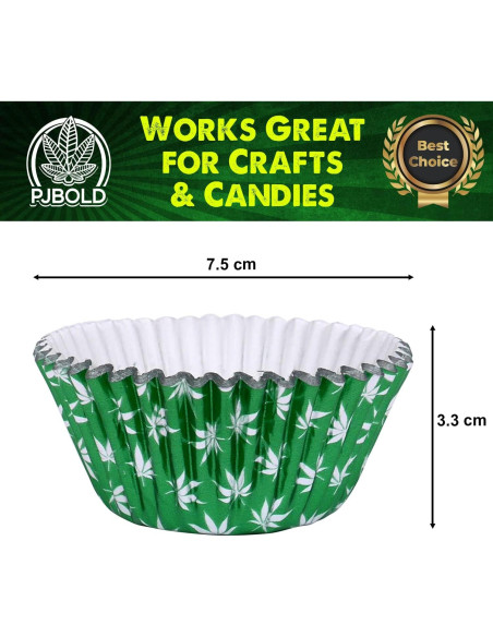 Forros de Cupcake Desechables PJ Bold Verde 100 Unidades Forros de Cupcake Desechables PJ Bold Verde 100 Unidades