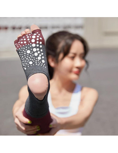 Calcetines de Pilates Antideslizantes Warmvin para Mujeres - 2 Pares
