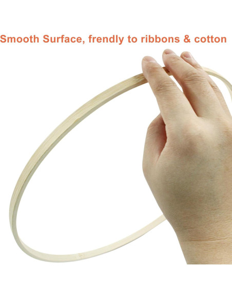 Hitefu 6 Aros Florales de Bambú 30 cm para Manualidades Hitefu 6 Aros Florales de Bambú 30 cm para Manualidades