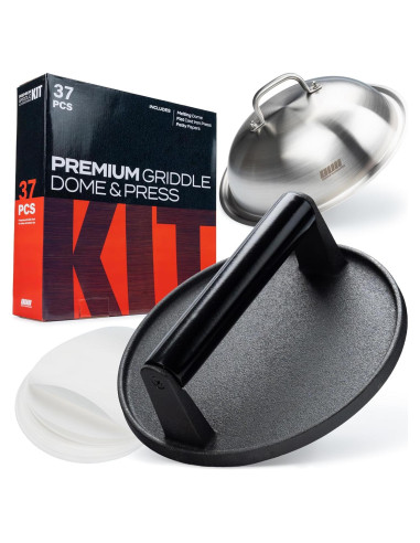 Kit de Prensa para Hamburguesas Smash OUII - Hierro Fundido 7"