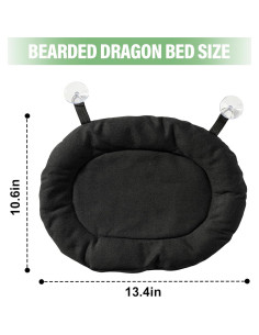 Cama Suave para Dragón Barbudo Swirge con Arnés y Correa 3 Piezas 2