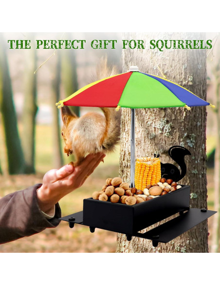 Comedero para Ardillas Beyoogeem con Paraguas y Mesa de Picnic