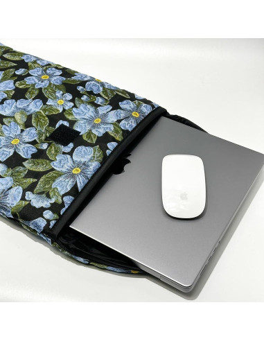 Funda para Laptop Linpr 11-12 Pulgadas Flor Azul