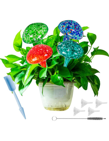 Esferas de Riego Automático Happnear 4Pcs Vidrio 170ml