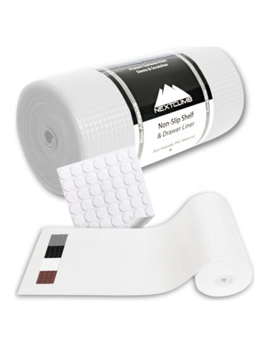 Forro de Estante Antideslizante NextClimb 30.48x9.14m PVC Blanco